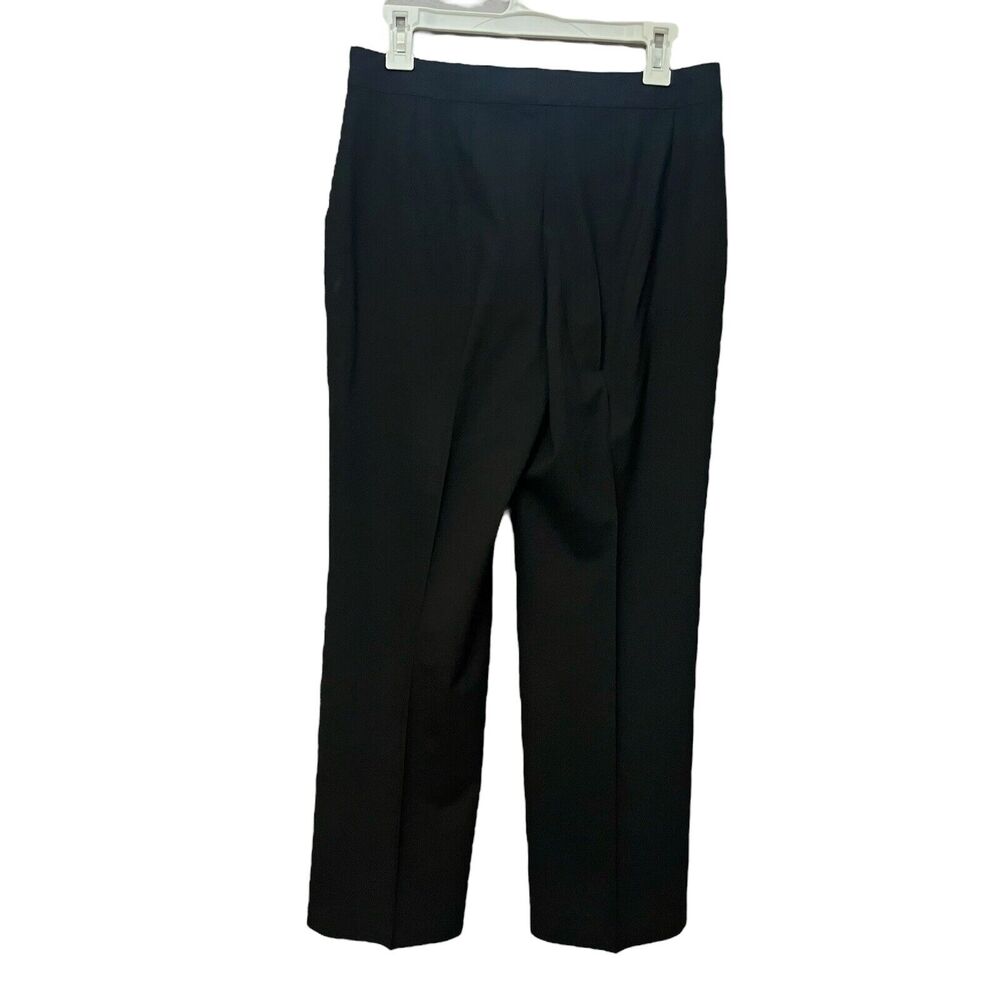 St John Caviar Straight Leg Trousers Size 6 Black Classic Career Quiet Luxury - Picture 4 of 8